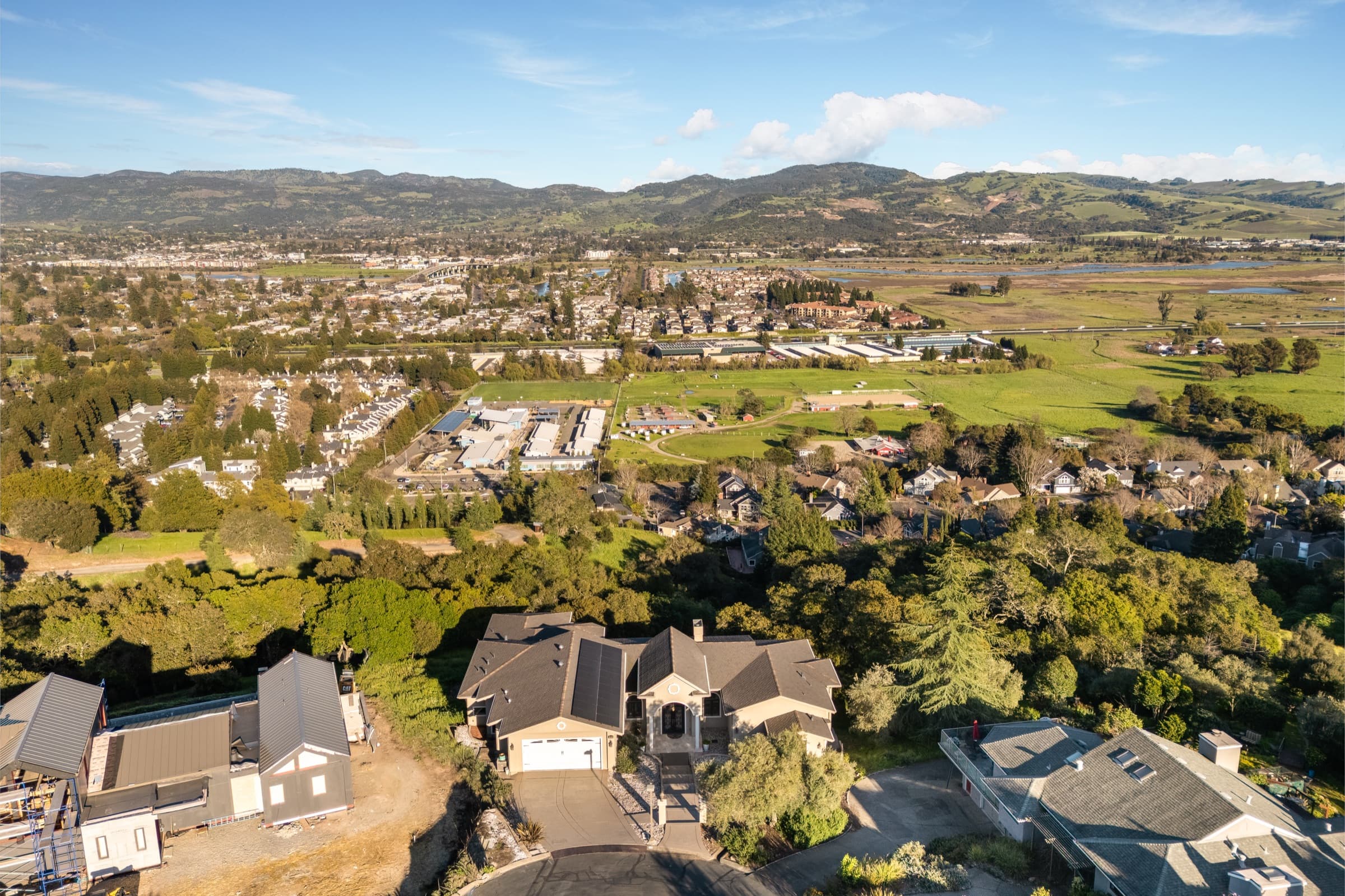 The view toward the city and valley, 10 Canterbury Drive.