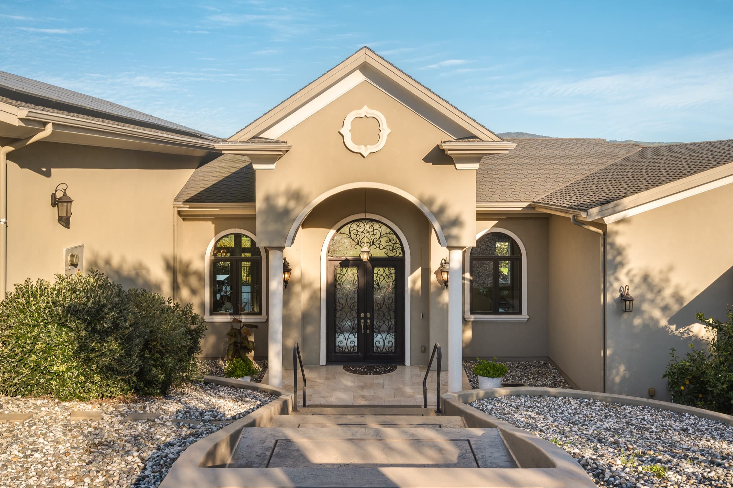 Front entry, 10 Canterbury Drive.