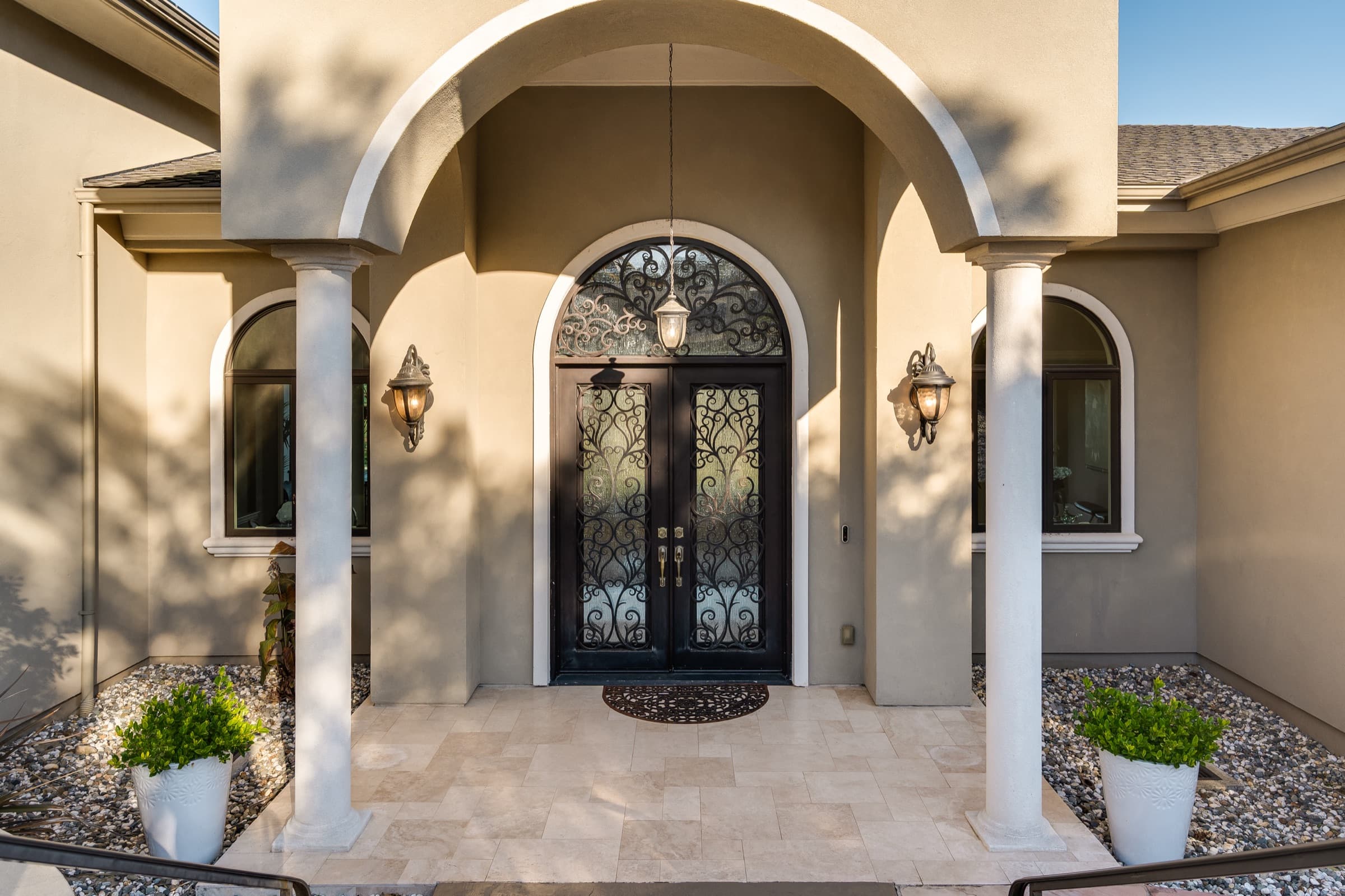 Front entry, 10 Canterbury Drive.