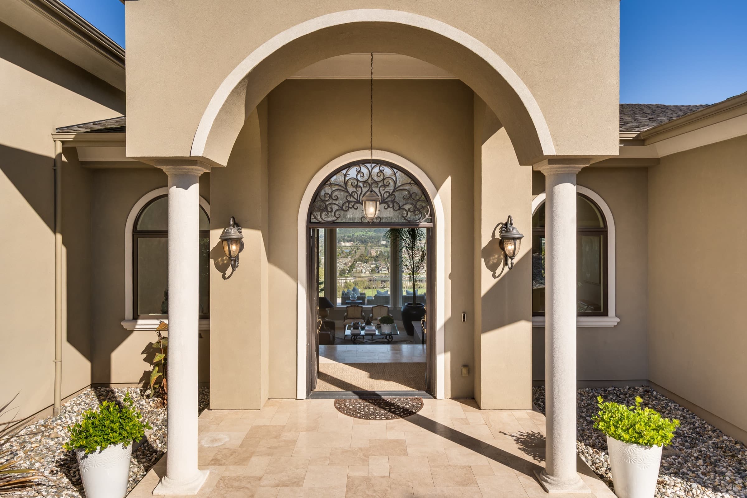 Front entry, 10 Canterbury Drive.